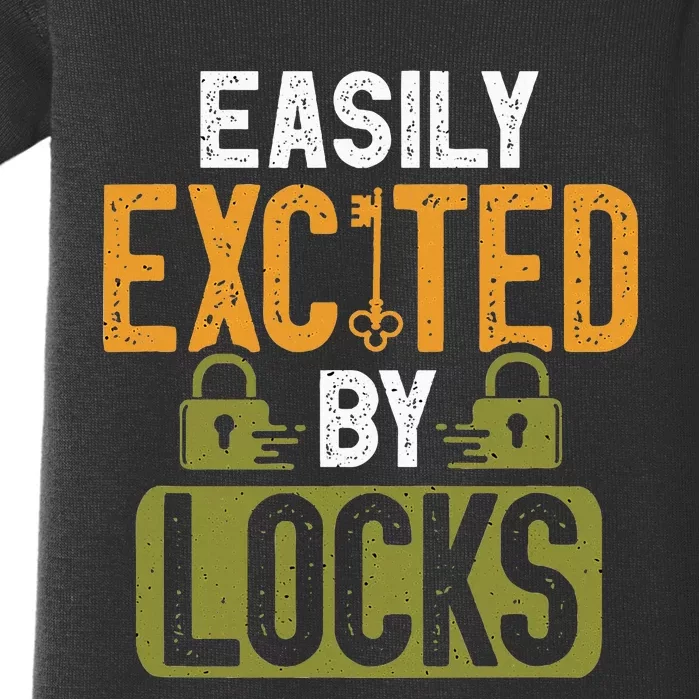 Locksmith Easily Excited Lockpicking Lock Pick Locksmithing Baby Bodysuit