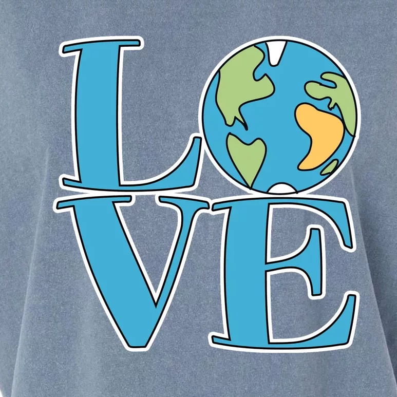 Love Earth Earth Day Simple Letter Box Garment-Dyed Women's Muscle Tee