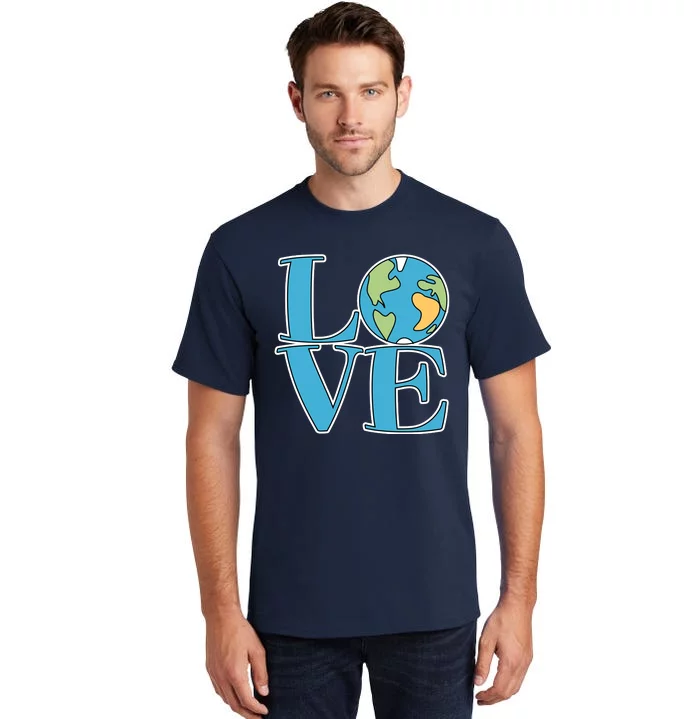 Love Earth Earth Day Simple Letter Box Tall T-Shirt