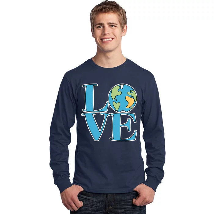 Love Earth Earth Day Simple Letter Box Tall Long Sleeve T-Shirt