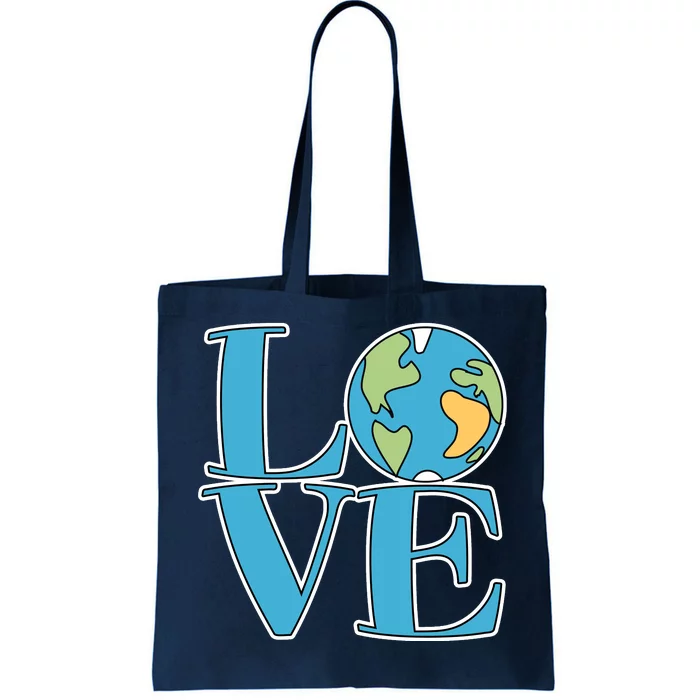 Love Earth Earth Day Simple Letter Box Tote Bag