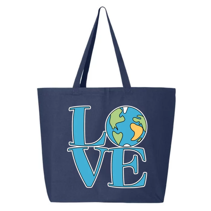 Love Earth Earth Day Simple Letter Box 25L Jumbo Tote