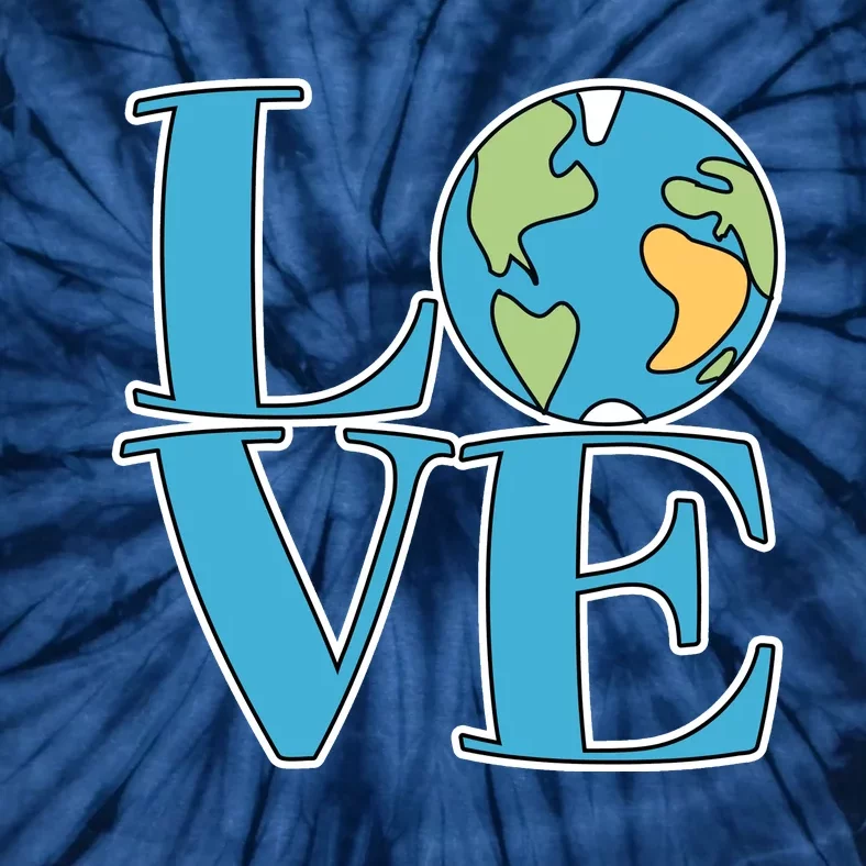 Love Earth Earth Day Simple Letter Box Tie-Dye T-Shirt