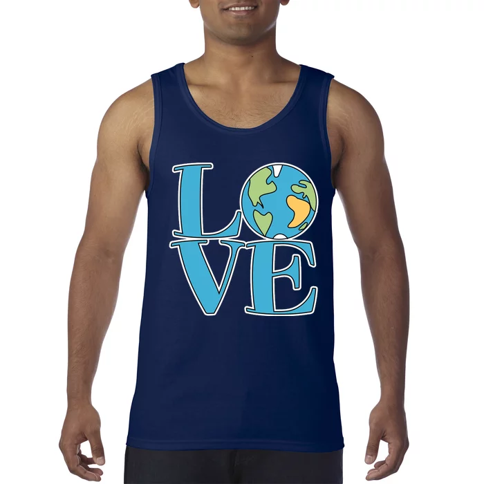 Love Earth Earth Day Simple Letter Box Tank Top