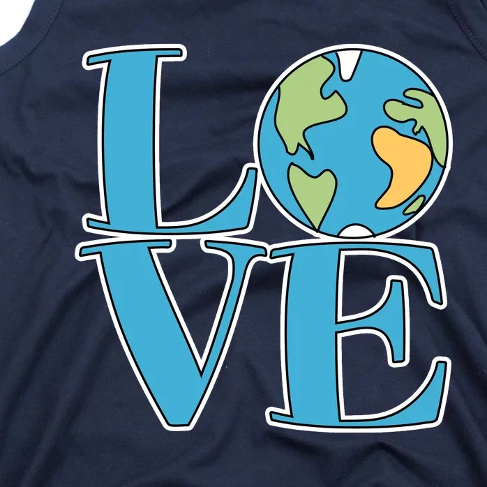 Love Earth Earth Day Simple Letter Box Tank Top