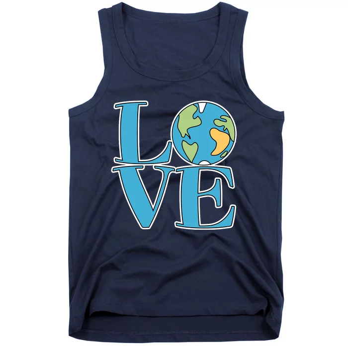 Love Earth Earth Day Simple Letter Box Tank Top