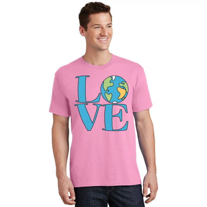 Love Earth Earth Day Simple Letter Box T-Shirt