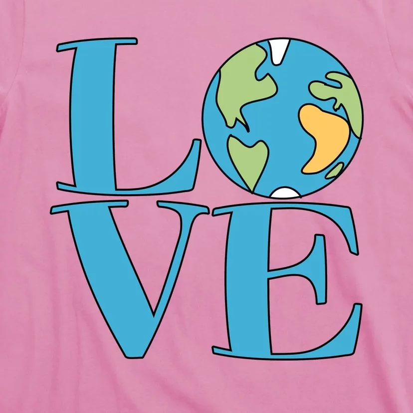 Love Earth Earth Day Simple Letter Box T-Shirt