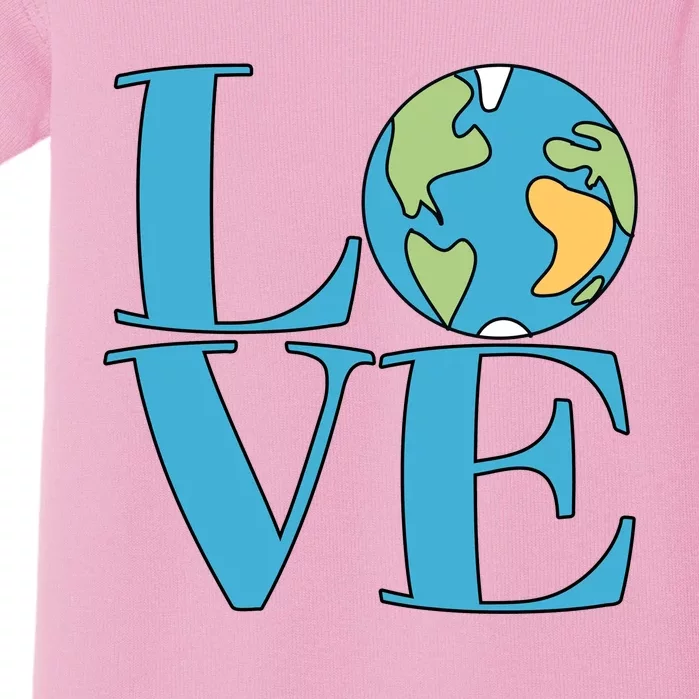 Love Earth Earth Day Simple Letter Box Baby Bodysuit