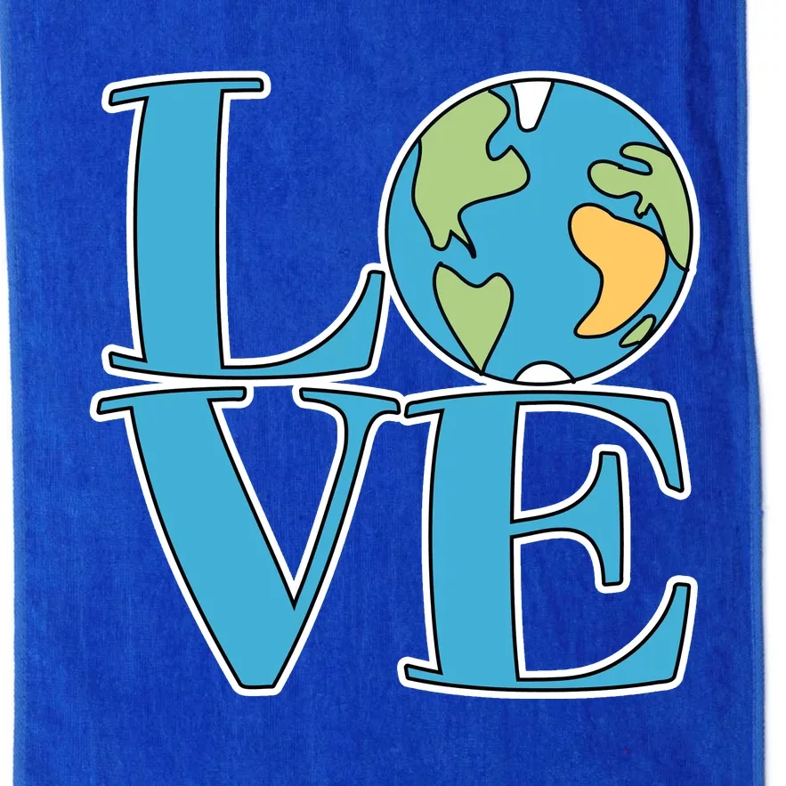 Love Earth Earth Day Simple Letter Box Platinum Collection Golf Towel