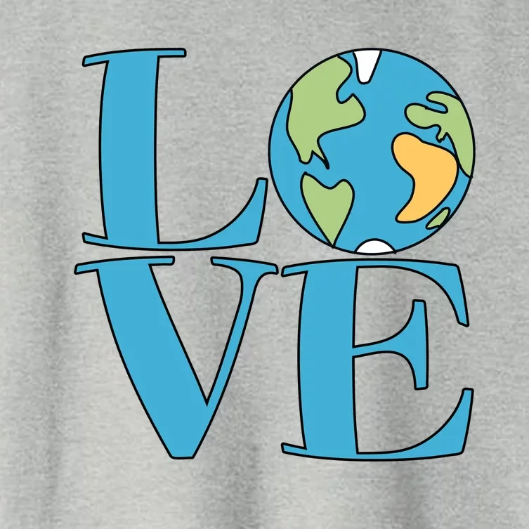 Love Earth Earth Day Simple Letter Box Women's Crop Top Tee