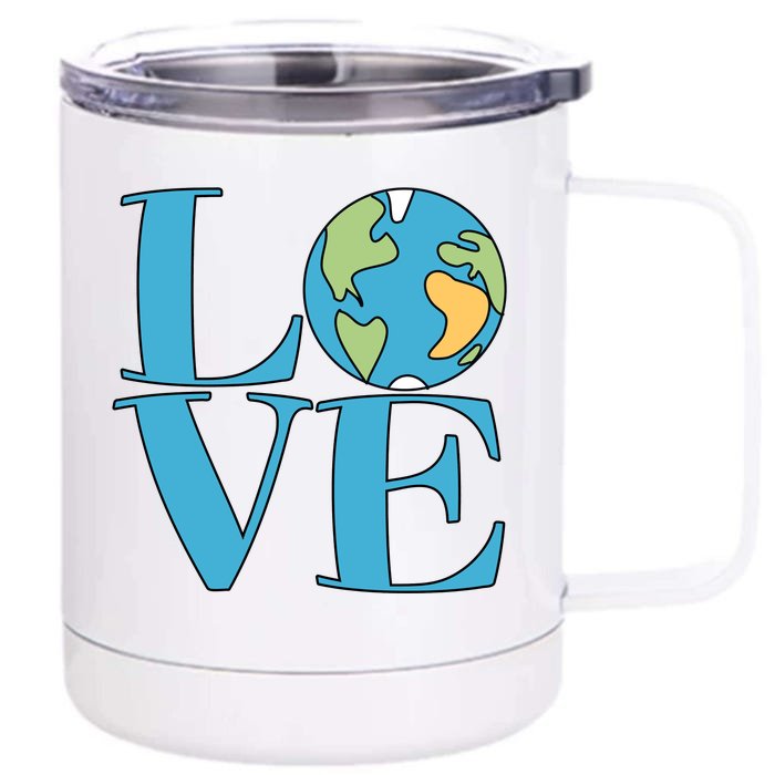 Love Earth Earth Day Simple Letter Box Front & Back 12oz Stainless Steel Tumbler Cup