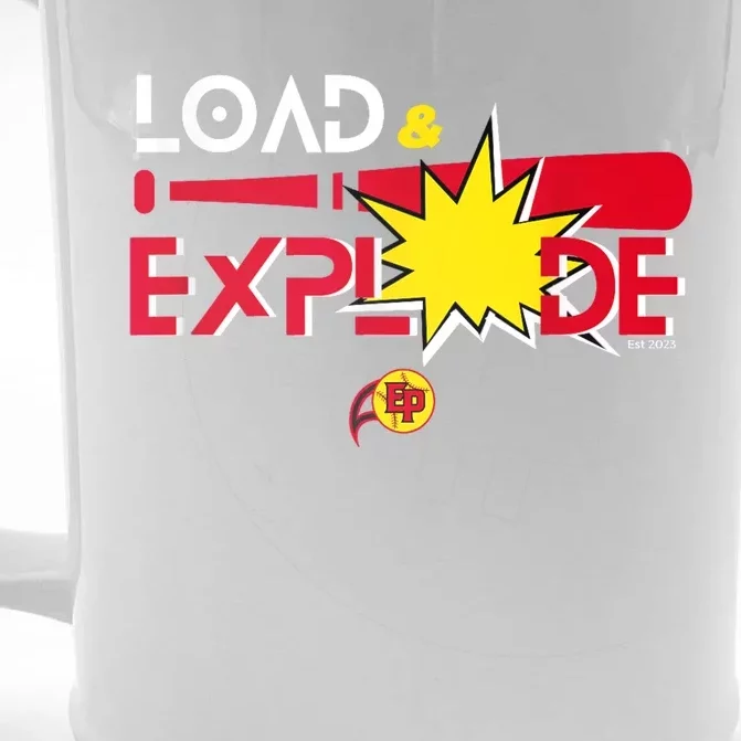 Load & Explode EP Softball Front & Back Beer Stein