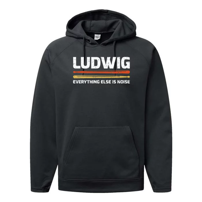 L.U.D.W.I.G Everything Else Is Noise Classical Music Drum Sticks Performance Fleece Hoodie