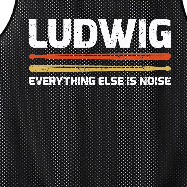 L.U.D.W.I.G Everything Else Is Noise Classical Music Drum Sticks Mesh Reversible Basketball Jersey Tank