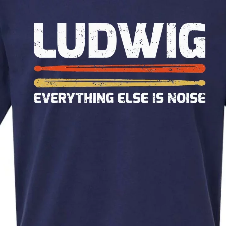 L.U.D.W.I.G Everything Else Is Noise Classical Music Drum Sticks Sueded Cloud Jersey T-Shirt