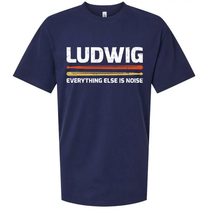 L.U.D.W.I.G Everything Else Is Noise Classical Music Drum Sticks Sueded Cloud Jersey T-Shirt