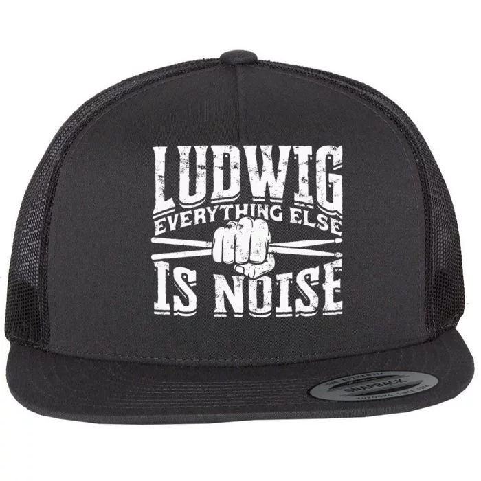 L.U.D.W.I.G Everything Else Is Noise Drum Sticks Flat Bill Trucker Hat