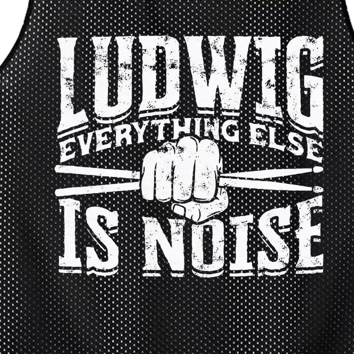 L.U.D.W.I.G Everything Else Is Noise Drum Sticks Mesh Reversible Basketball Jersey Tank