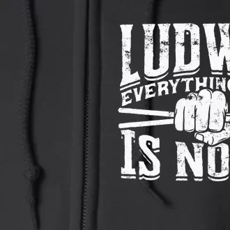 L.U.D.W.I.G Everything Else Is Noise Drum Sticks Full Zip Hoodie