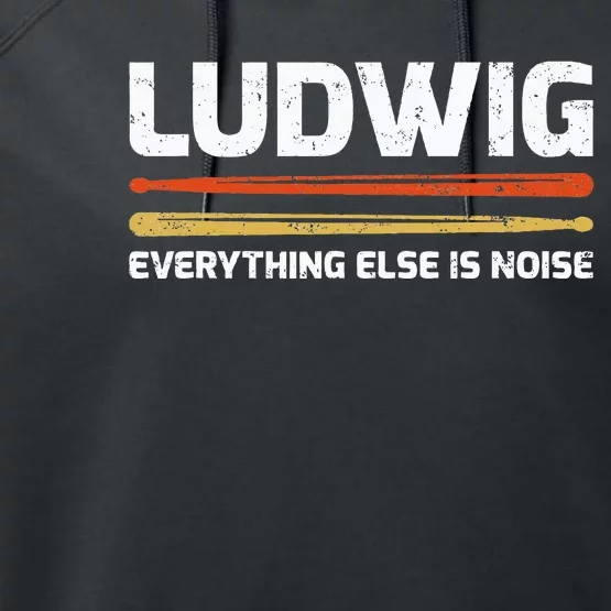 L.U.D.W.I.G Everything Else Is Noise Classical Music Drum Sticks Performance Fleece Hoodie