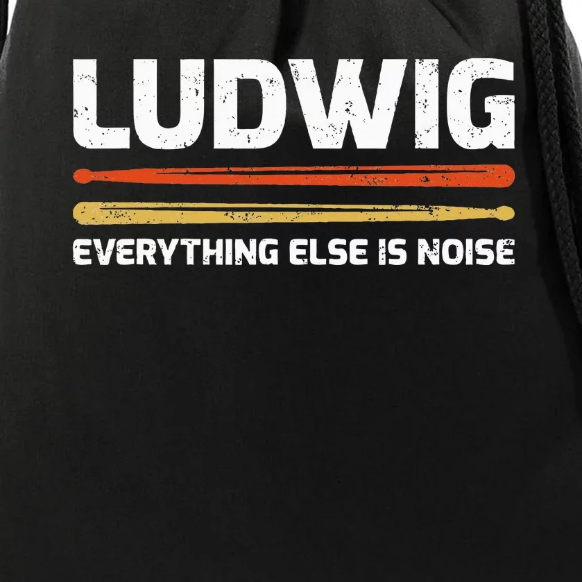 L.U.D.W.I.G Everything Else Is Noise Classical Music Drum Sticks Drawstring Bag