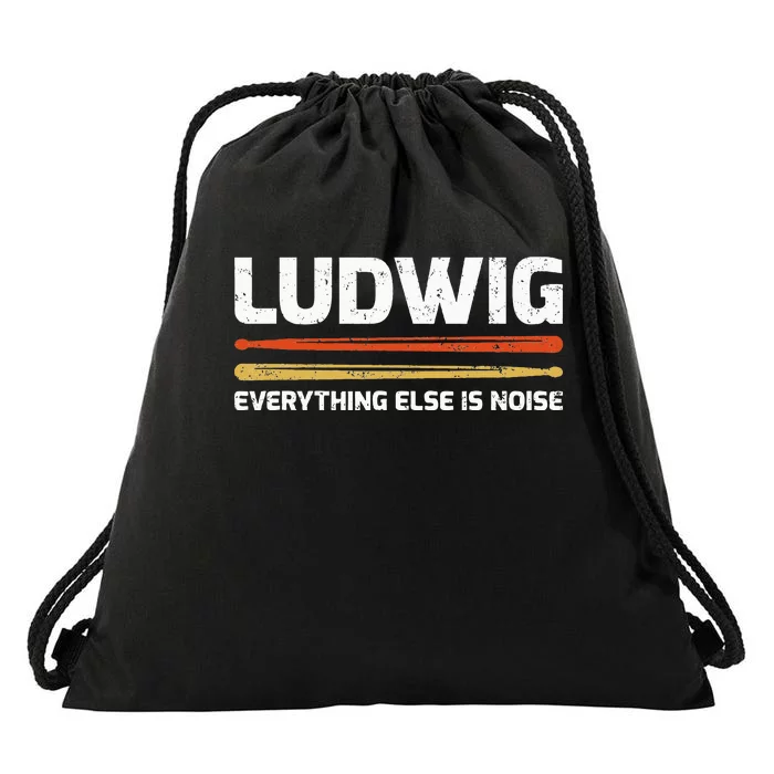 L.U.D.W.I.G Everything Else Is Noise Classical Music Drum Sticks Drawstring Bag