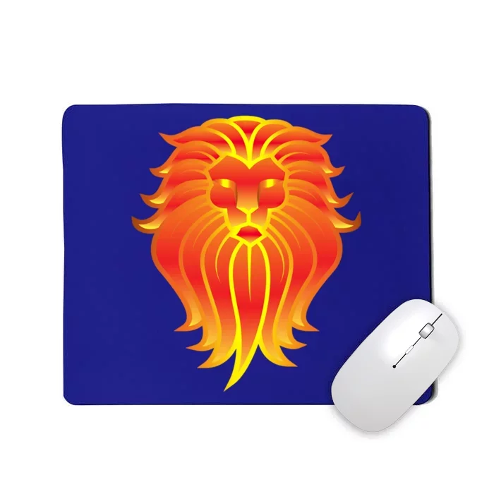 Lion E Face Leo Astrology Great Gift Mousepad