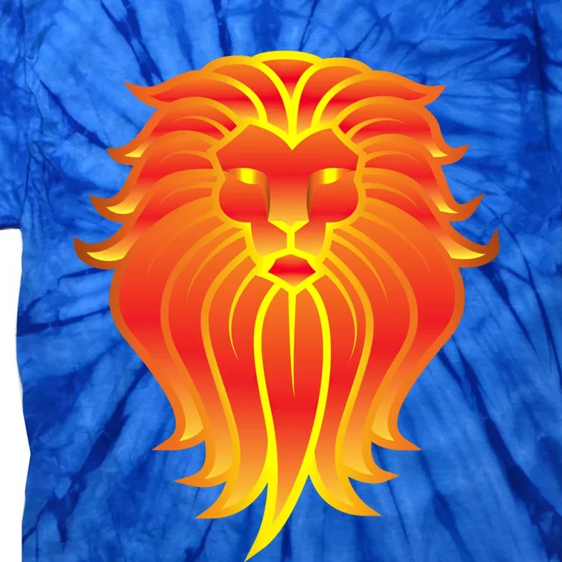 Lion E Face Leo Astrology Great Gift Tie-Dye T-Shirt