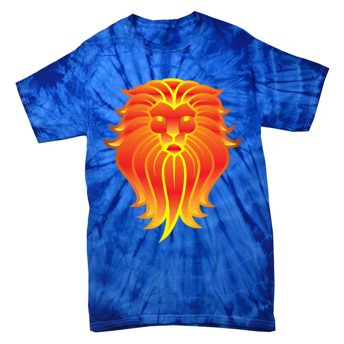 Lion E Face Leo Astrology Great Gift Tie-Dye T-Shirt