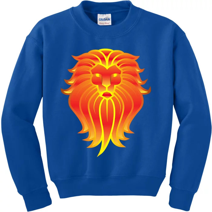 Lion E Face Leo Astrology Great Gift Kids Sweatshirt