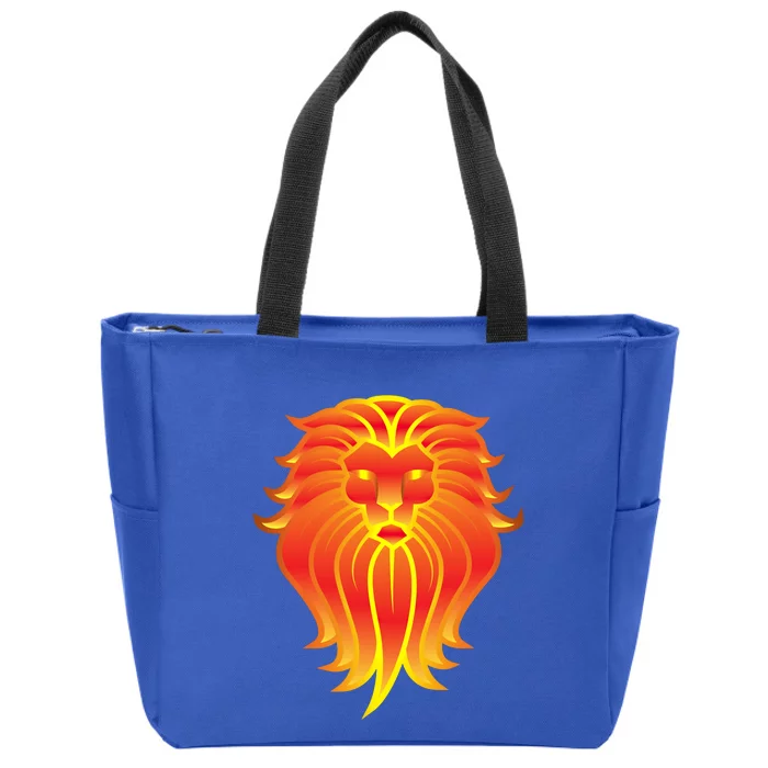 Lion E Face Leo Astrology Great Gift Zip Tote Bag