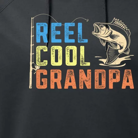 Lover Expert Fishermen Reel Cool Grandpa Fishing Performance Fleece Hoodie