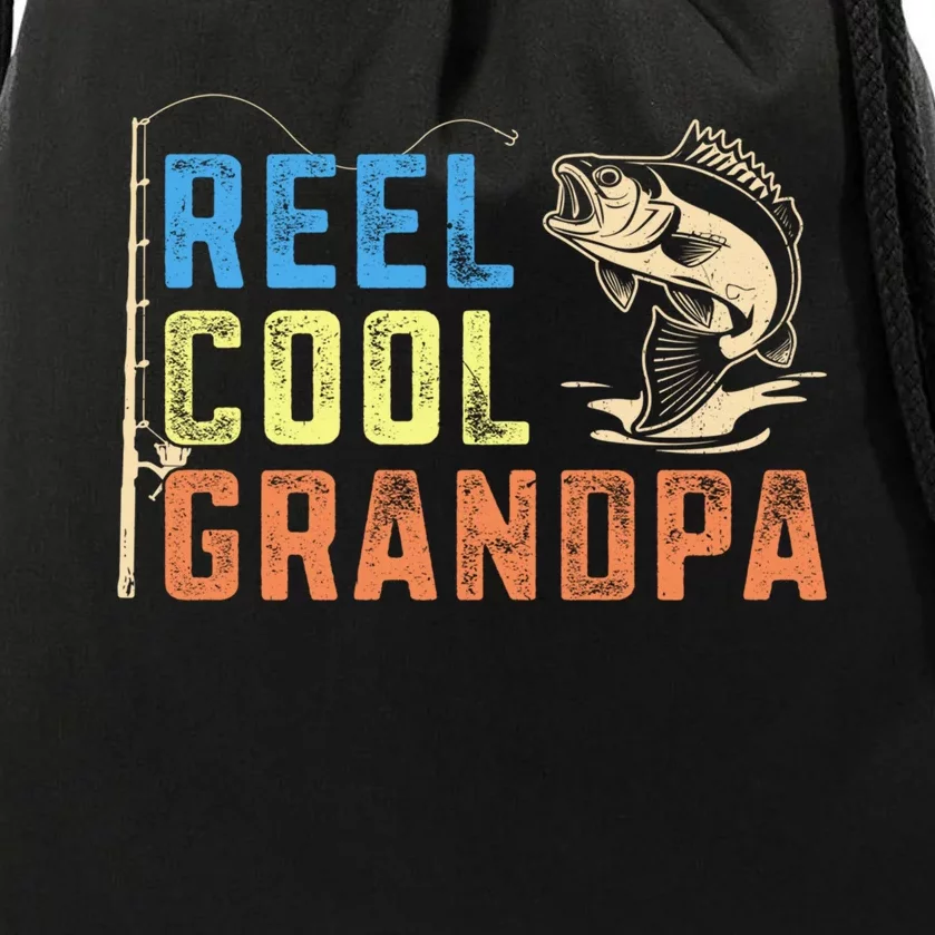 Lover Expert Fishermen Reel Cool Grandpa Fishing Drawstring Bag