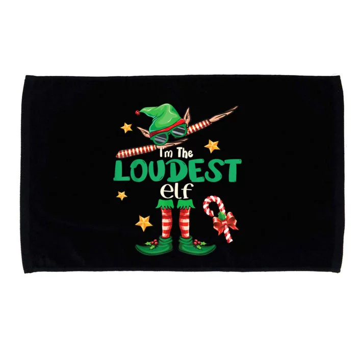 Loudest Elf Family Matching Group Christmas Squad Microfiber Hand Towel