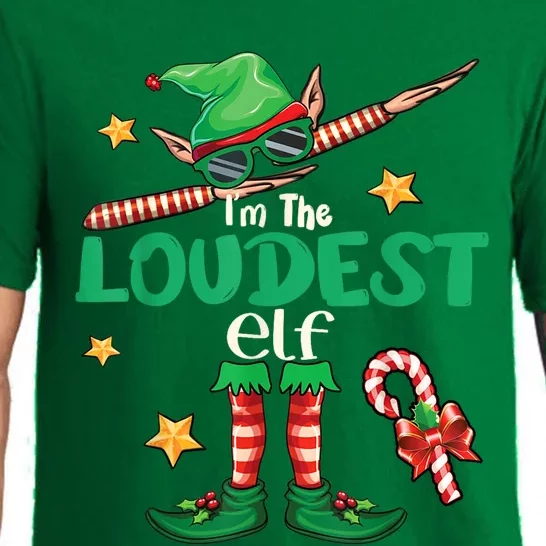 Loudest Elf Family Matching Group Christmas Squad Pajama Set