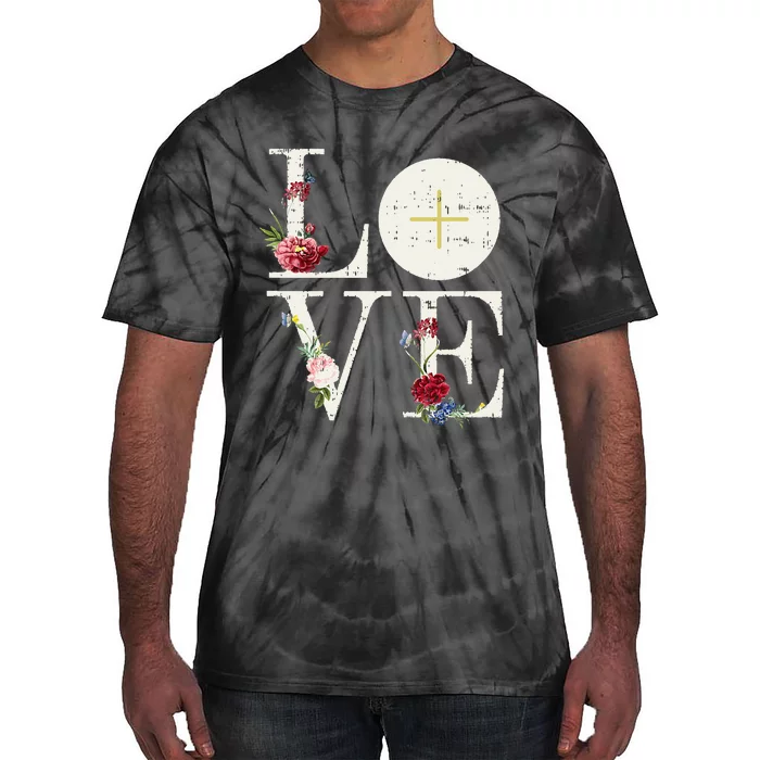 Love Eucharist First Holy Communion Christian Catholic Gift Tie-Dye T-Shirt