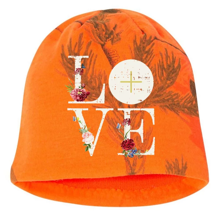 Love Eucharist First Holy Communion Christian Catholic Gift Kati - Camo Knit Beanie