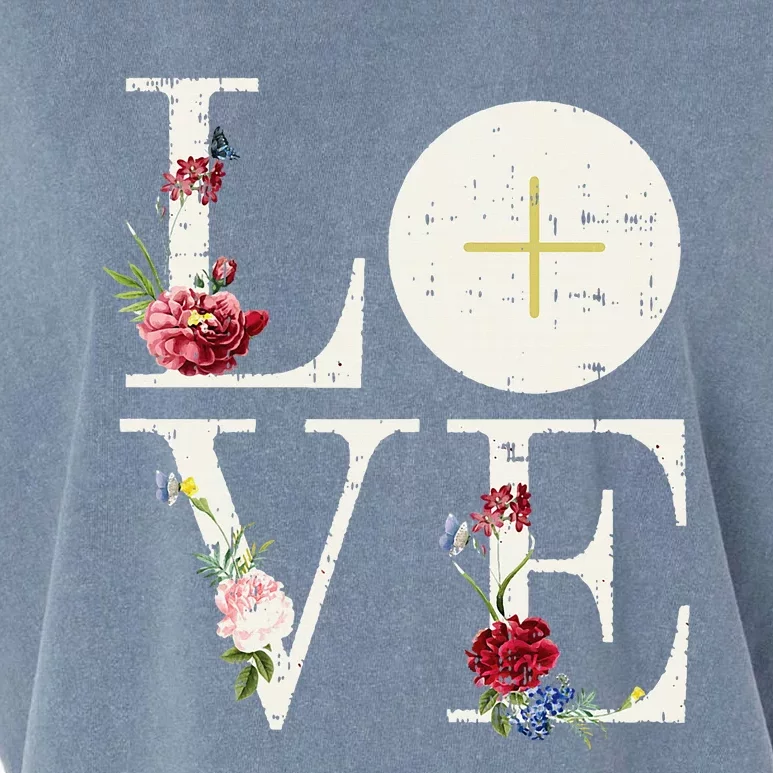 Love Eucharist First Holy Communion Christian Catholic Gift Garment-Dyed Women's Muscle Tee