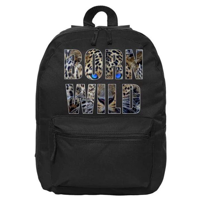 Leopard Eyes Face Born Wild Iger Lion Animal Print Cat 16 in Basic Backpack