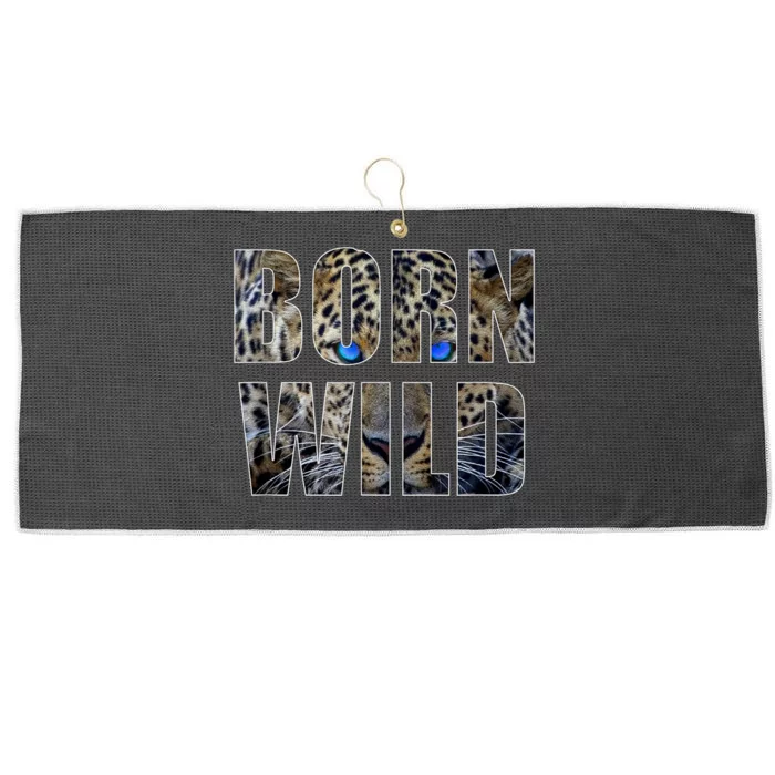 Leopard Eyes Face Born Wild Iger Lion Animal Print Cat Large Microfiber Waffle Golf Towel