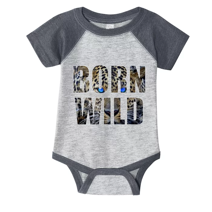 Leopard Eyes Face Born Wild Iger Lion Animal Print Cat Infant Baby Jersey Bodysuit