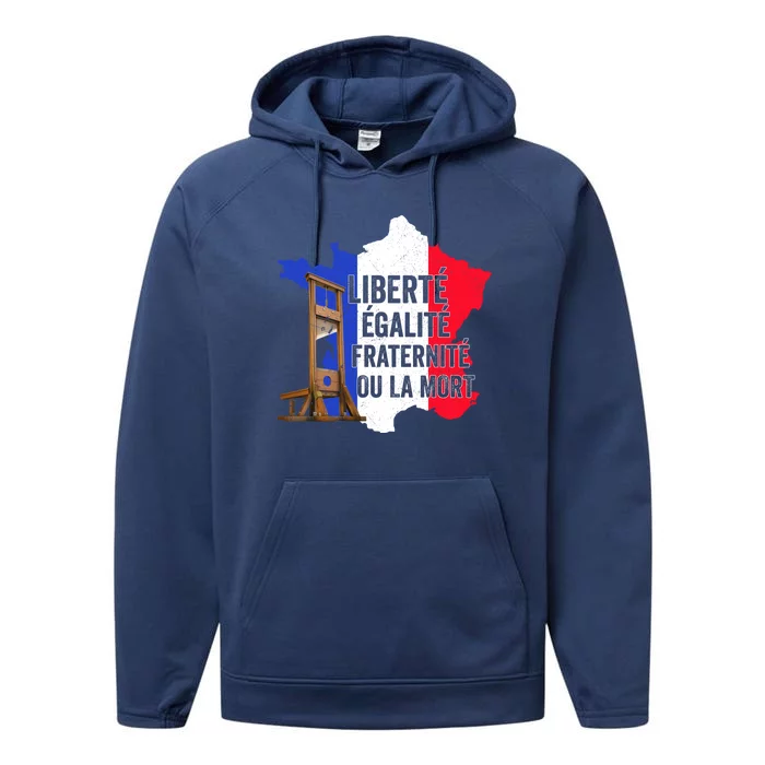 Liberty Equality Fraternity Bastille Day French Revolution Meaningful Gift Performance Fleece Hoodie