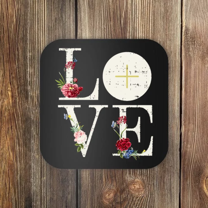 Love Eucharist First Holy Communion Christian Catholic Gift Coaster