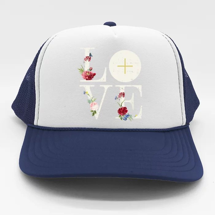 Love Eucharist First Holy Communion Christian Catholic Gift Trucker Hat