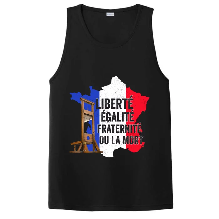 Liberty Equality Fraternity Bastille Day French Revolution Gift Performance Tank