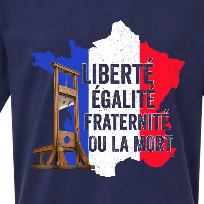 Liberty Equality Fraternity Bastille Day French Revolution Gift Sueded Cloud Jersey T-Shirt