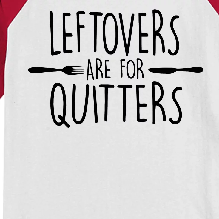 Leftovers Are Fore Quitters Kids Colorblock Raglan Jersey