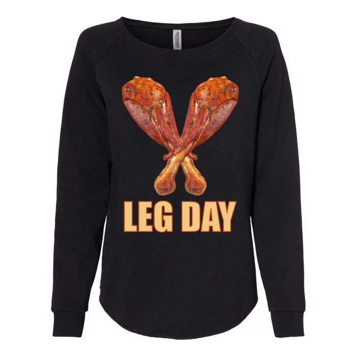 Leg Day Funny Thanksgiving Turkey Womens California Wash Sweatshirt