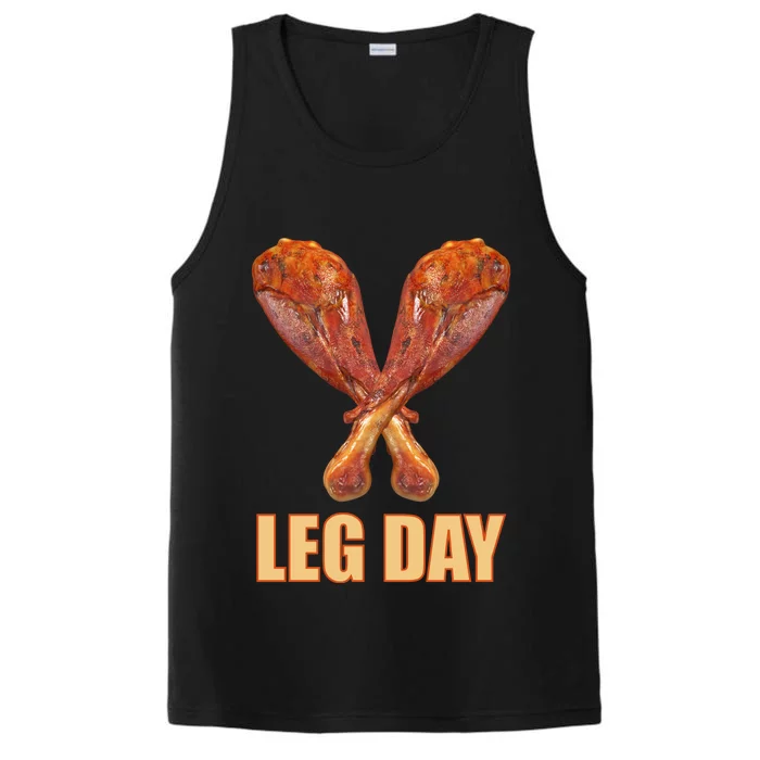 Leg Day Funny Thanksgiving Turkey Performance Tank